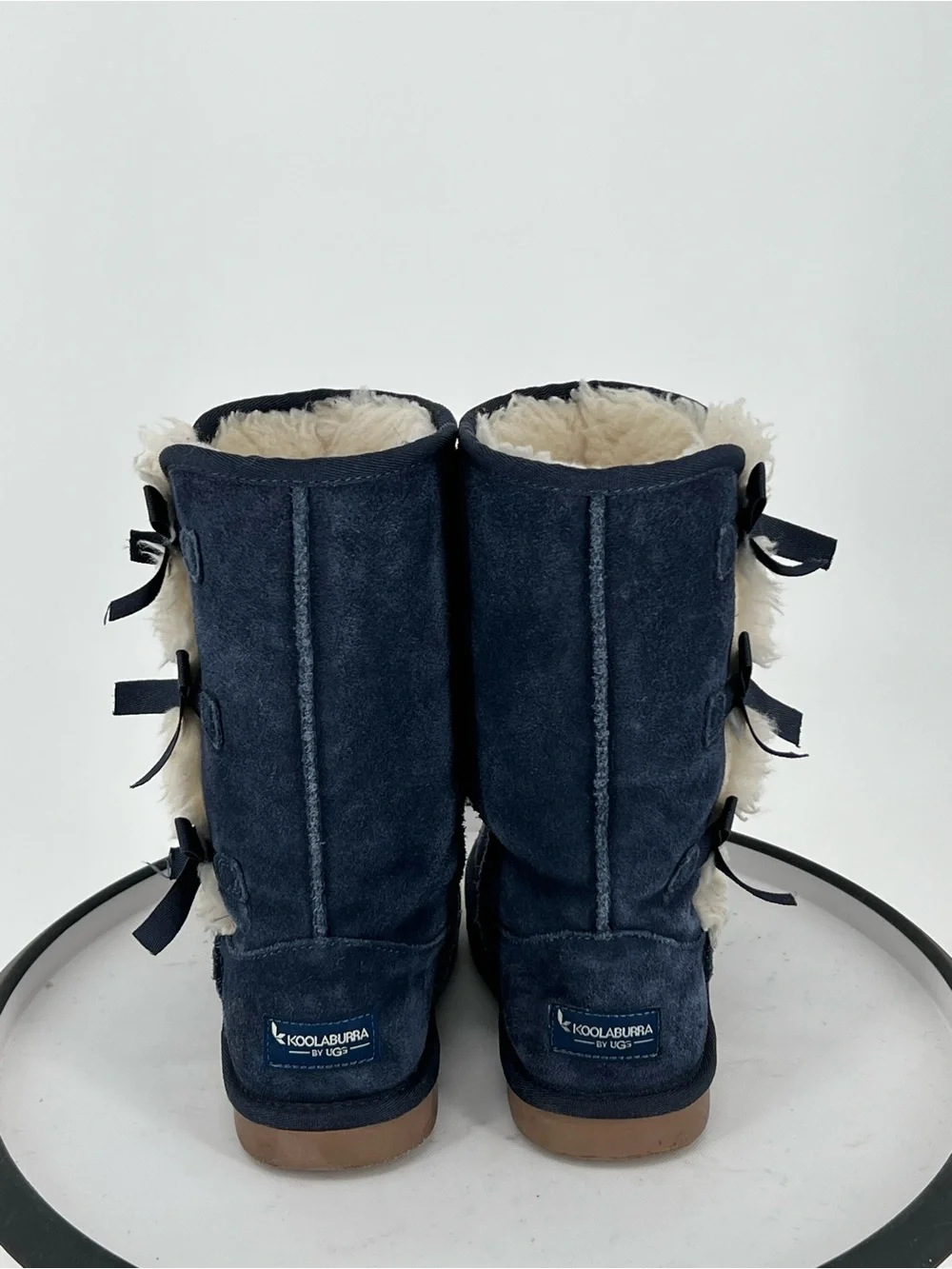 Koolaburra Kids Navy Blue Shearling-Lined Boots